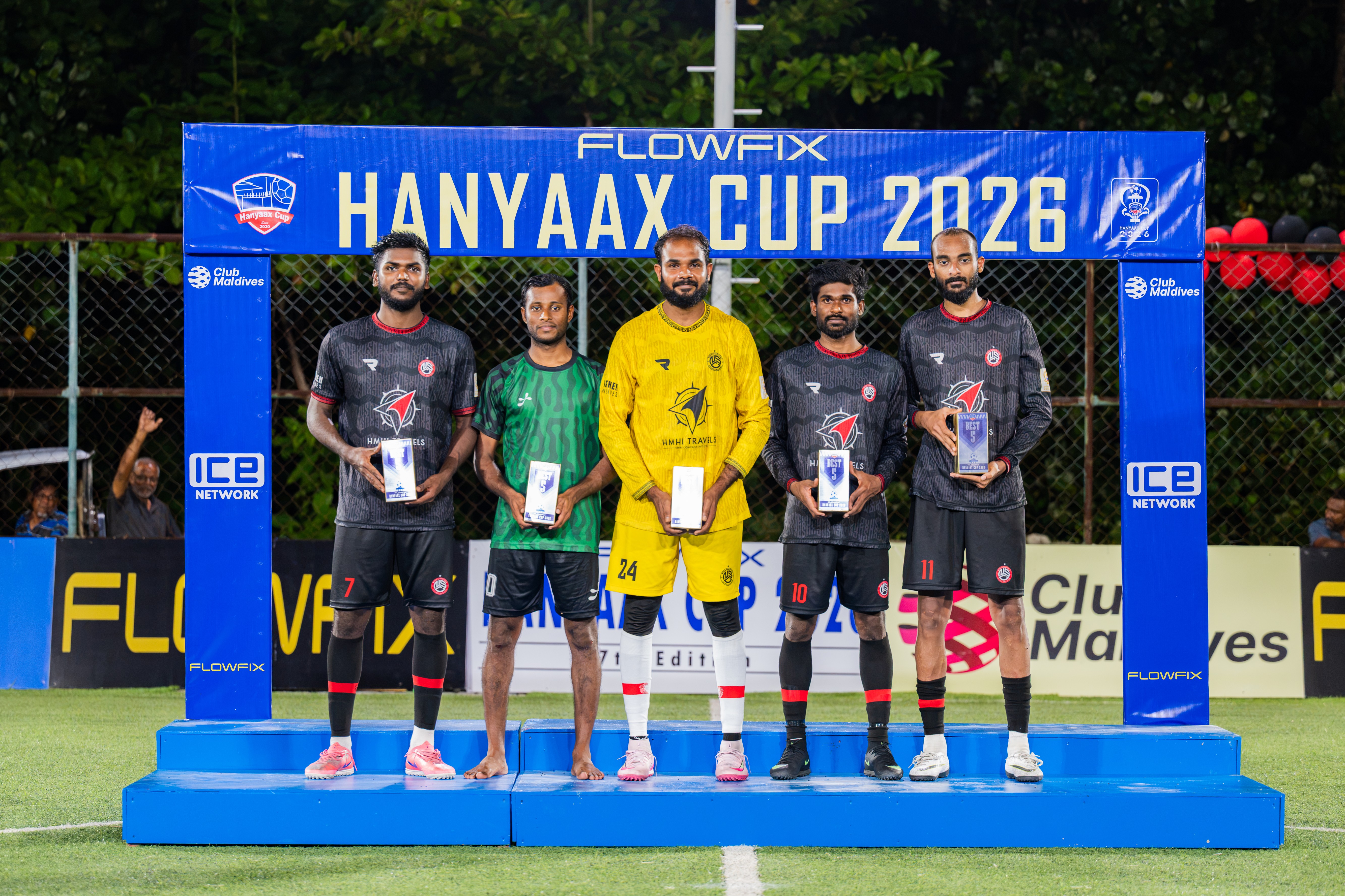 ހަންޏާސް ކަޕްގެ އެންމެ މޮޅު ފަސް ކުޅުންތެރިން. ފޮޓޯ: މުހައްމަދު ވިޝާހް ޒަރީރު / ފޮޓޯ މާސްޓާ