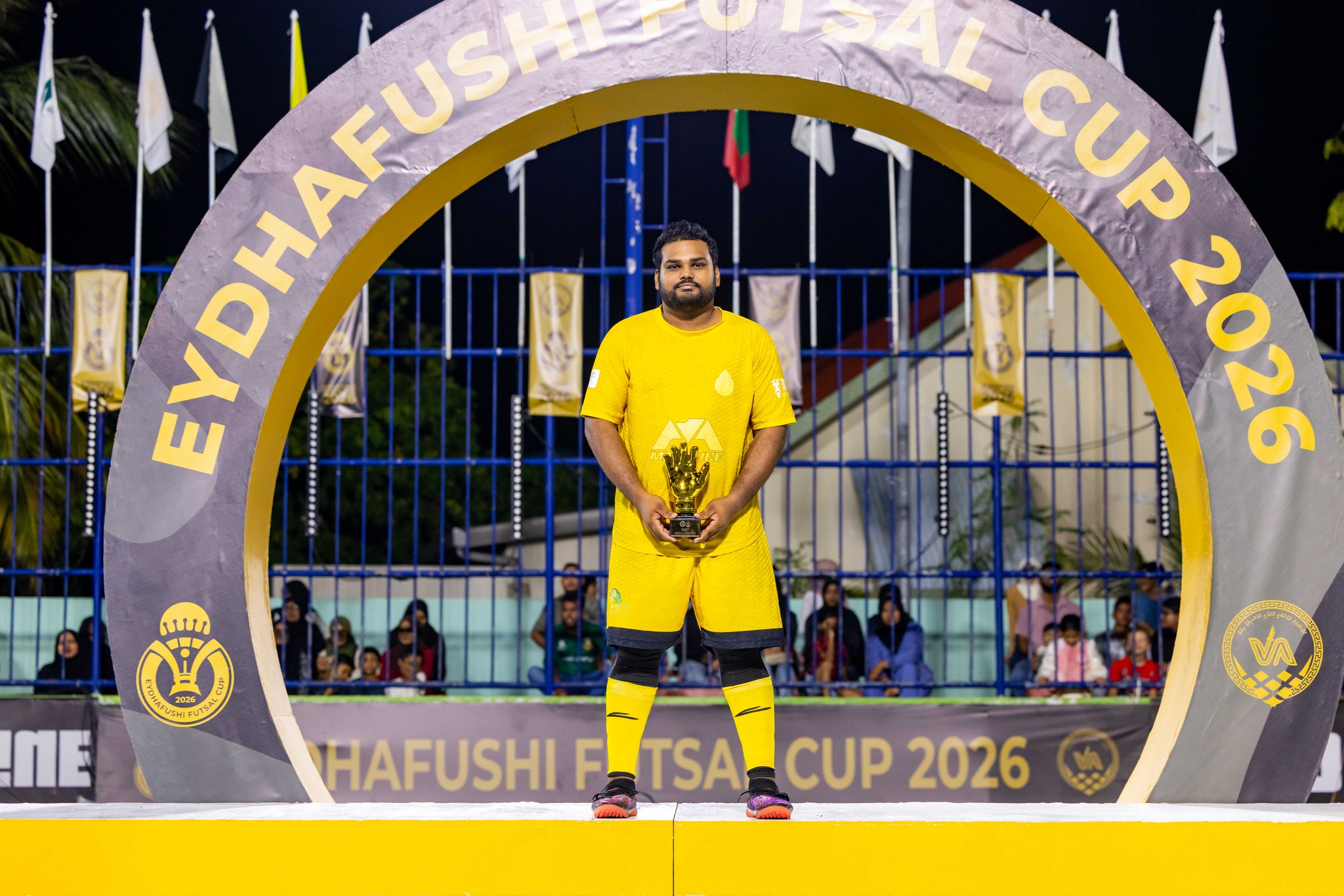 އެންމެ މޮޅު ގޯލްކީޕަރުގެ މަގާމް ހޯދި އެއިޓީފޯގެ ސުއުބާން. ފޮޓޯ: އޭދަފުށި ކައުންސިލް