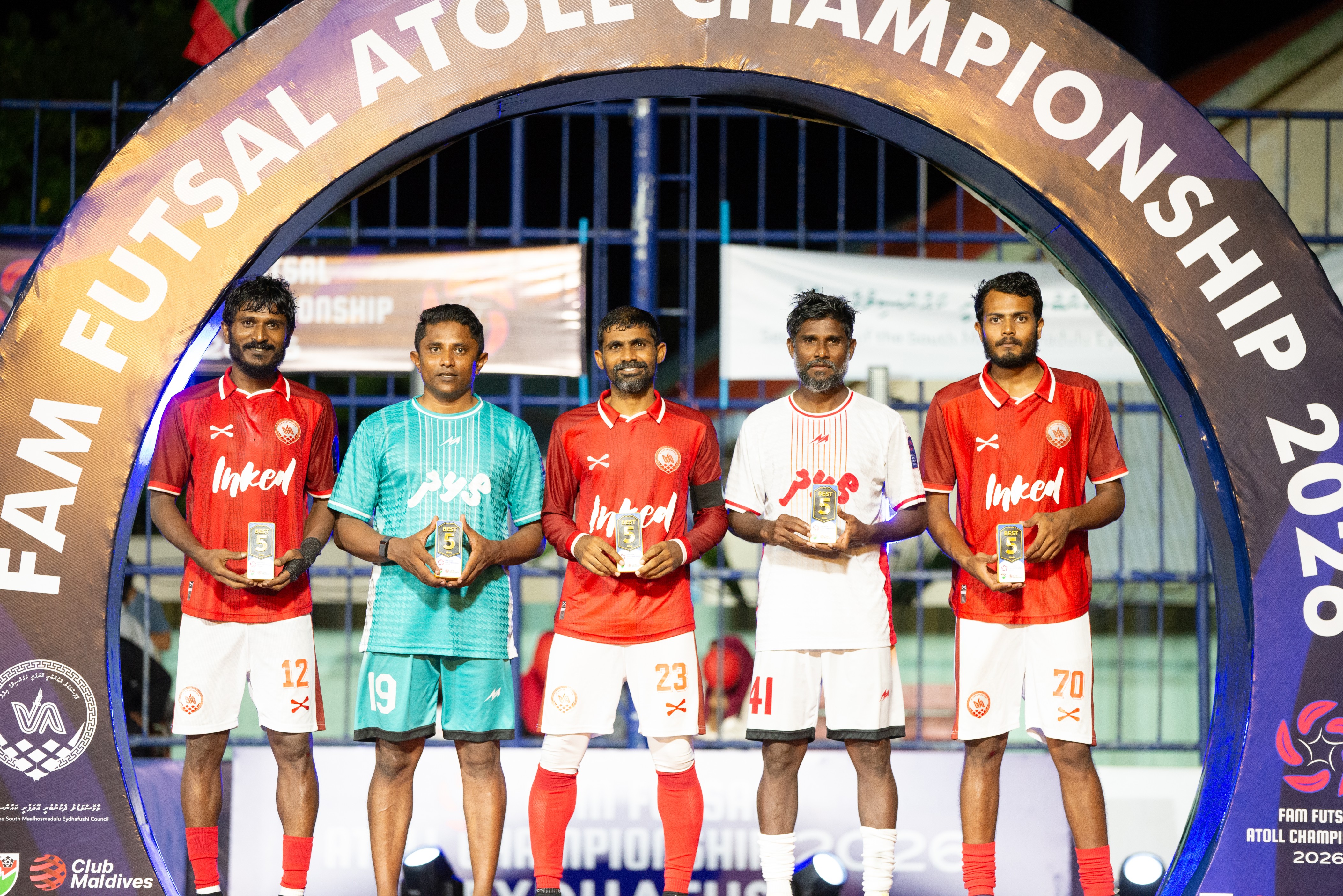ބ. އަތޮޅު ބުރުގެ އެންމެ މޮޅު ފަސް ކުޅުންތެރިން. ފޮޓޯ: ކްލަބް މޯލްޑިވްސް