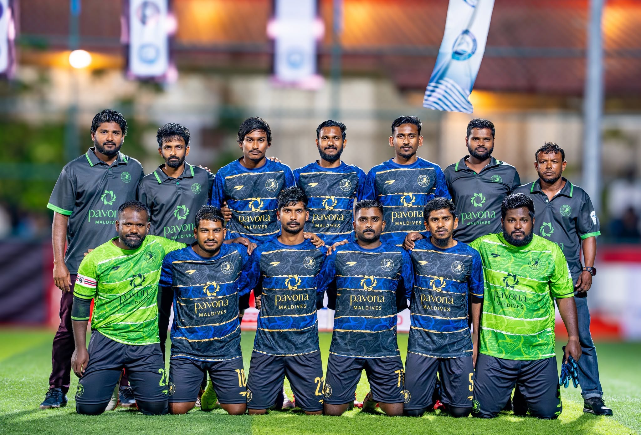 މުބާރާތުގައި ވާދަކުރާ ހަންޓާސް ޓީމު. މި ޓީމަށް މިހާރު ވަނީ އީރާނުގެ ބިދޭސީ ކުޅުންތެރިޔާ މޮހްސެން އިތުރުވެފައި. ފޮޓޯ: ގާފަރު ކައުންސިލް