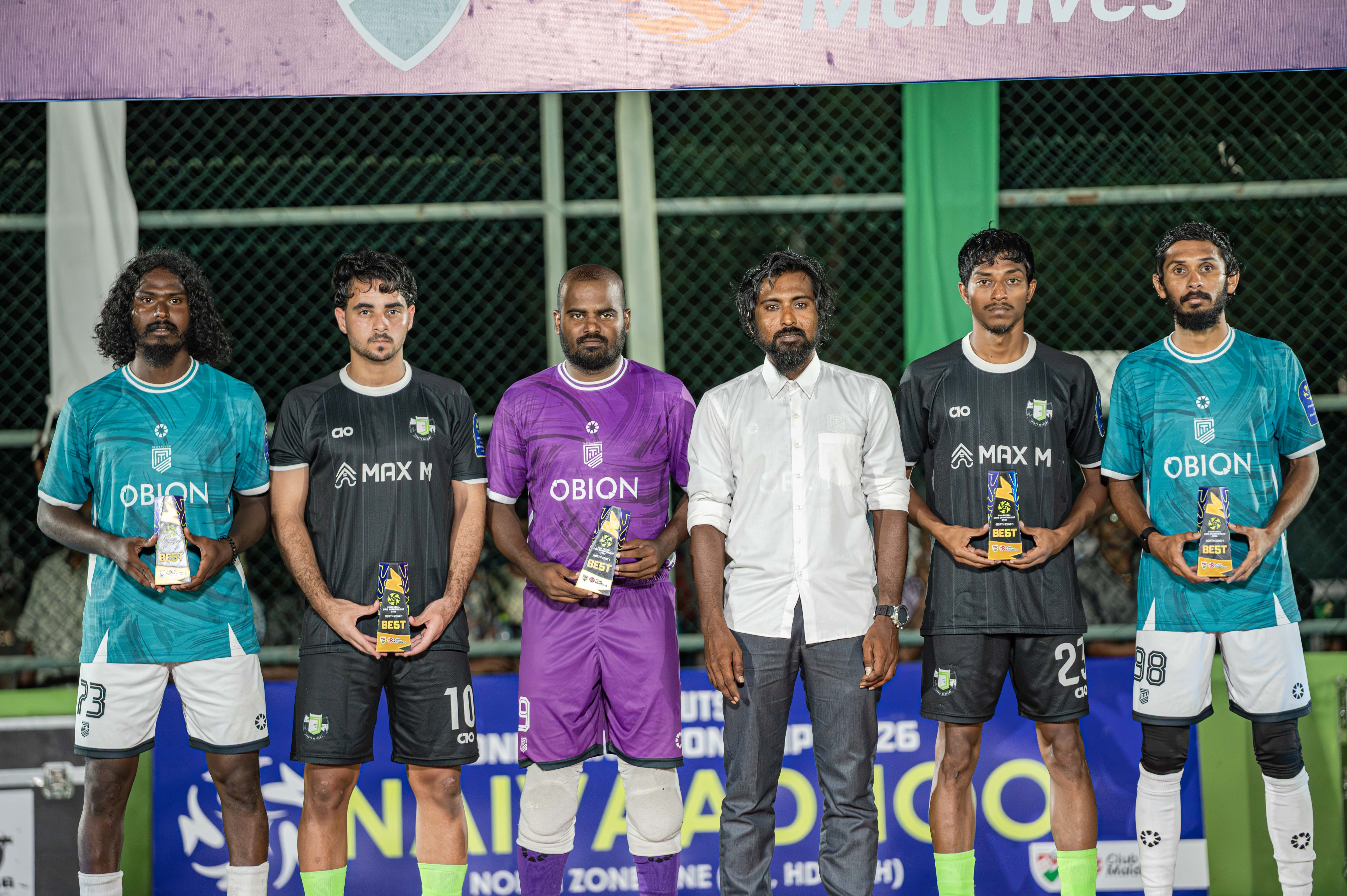 ނޯތު ޒޯން އެކެއްގެ އެންމެ މޮޅު ފަސް ކުޅުންތެރިން. ފޮޓޯ: ކްލަބް މޯލްޑިވްސް
