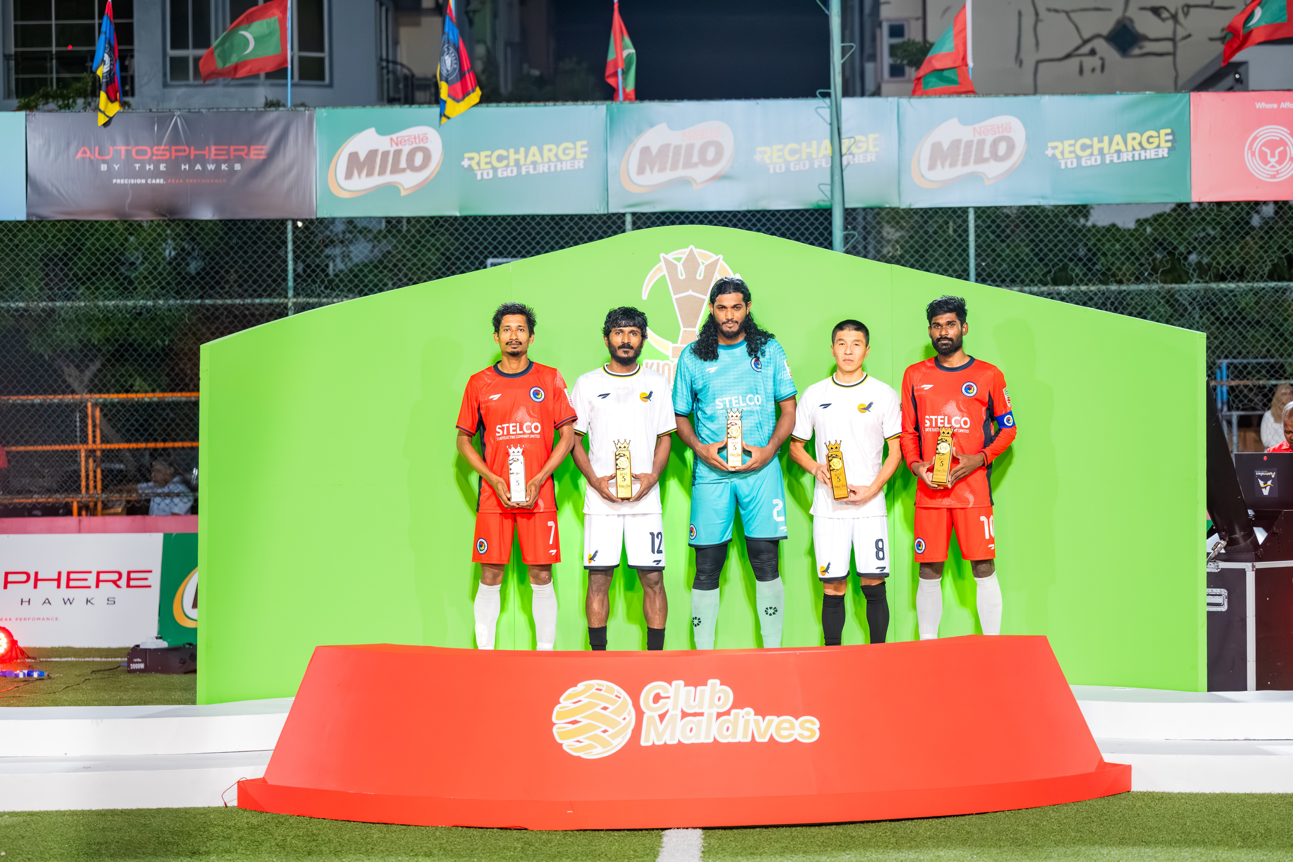 ކިންގްސް ކަޕްގެ އެންމެ މޮޅު ފަސް ކުޅުންތެރިން. ފޮޓޯ: ކްލަބް މޯލްޑިވްސް