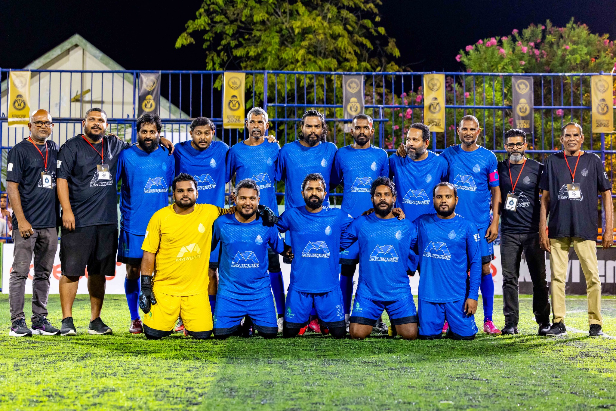 ފައިނަލުގައި ވާދަކުރާ އެއިޓީފޯ އެފްސީ. ފައިނަލަށް ދިޔައީ ގިނަ ބަޔަކު ހައިރާންކޮށްލުމަށް ފަހު. ފޮޓޯ: އޭދަފުށި ކައުންސިލް