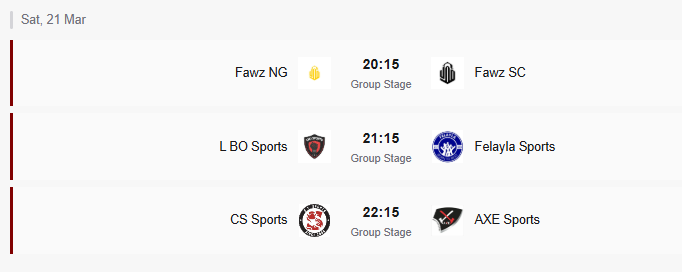 އެލް4 ކަޕްގައި މިރޭ ކުޅުމަށް ހަމަޖެހިފައިވާ މެޗުތައް