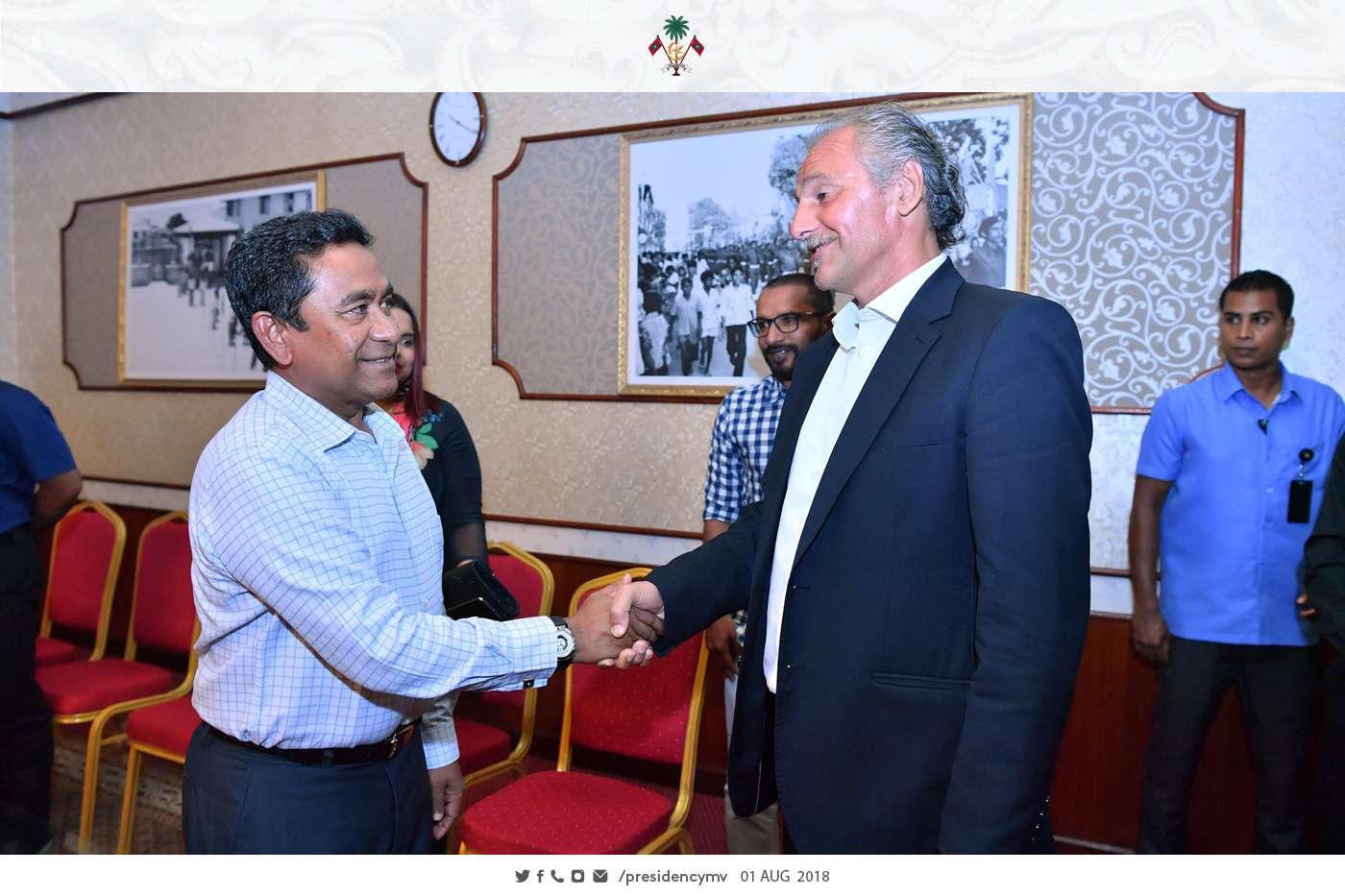 ގައުމީ ފުޓްބޯޅަ ޓީމަށް ރައީސް ހިތްވަރު ދެއްވައިފި